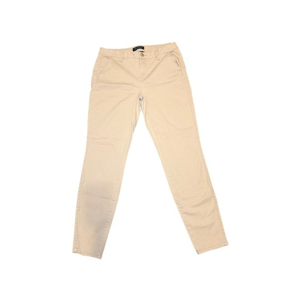 Khaki Skinny Pants Mid Rise Stretch Casual Basic Size 8